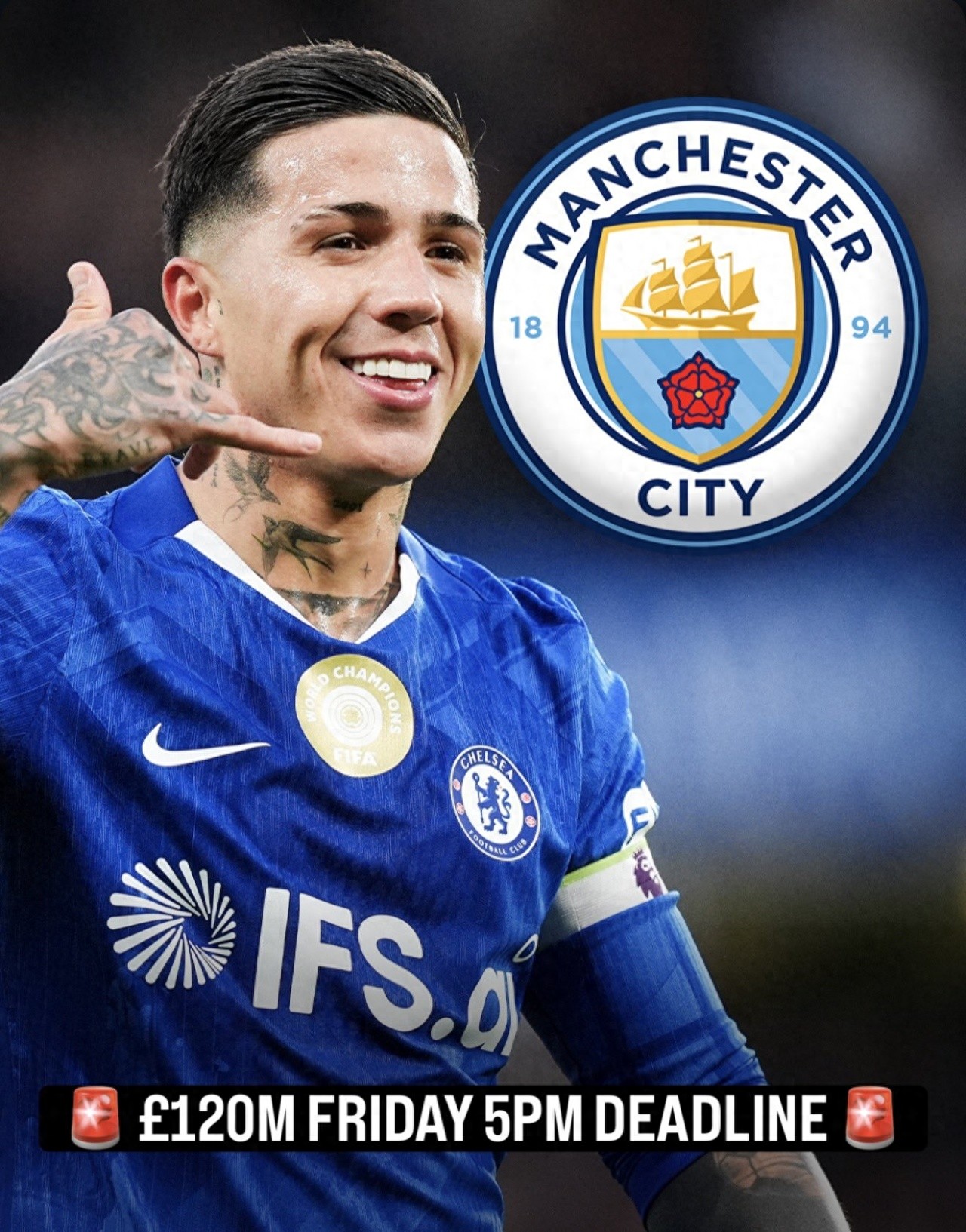 Vị cứu tinh của Rodri đã xuất hiện! Man City đấu giá 120 triệu euro cho Enzo, được HLV Maresca chọn là học trò kế nhiệm