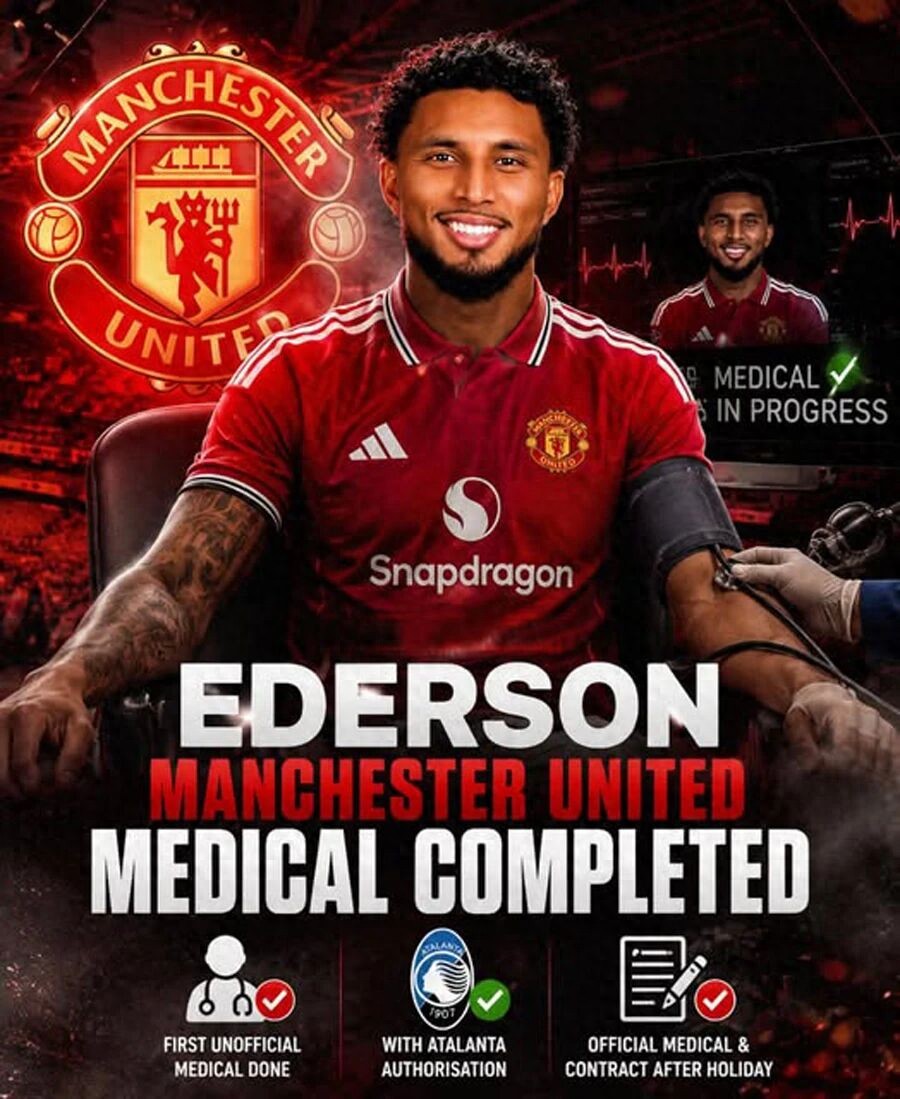 Edson đã vượt qua cuộc kiểm tra y tế của Manchester United, quyết định gia nhập từ vài tháng trước! Mendes tự tin rằng M.Fernandes sẽ là người tiếp theo.