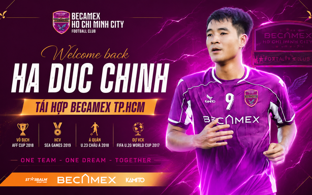 Hà Đức Chinh tái hợp Becamex TP.HCM