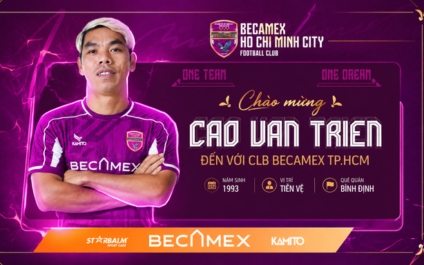 Cao Văn Triền gia nhập Becamex TP.HCM