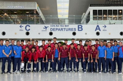 25 cầu thủ U23 Việt Nam lên đường sang Trung Quốc thi đấu