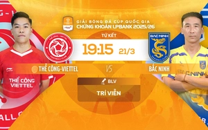 Link xem trực tiếp bóng đá Thể Công Viettel vs Bắc Ninh 19h15 hôm nay, tứ kết cúp quốc gia