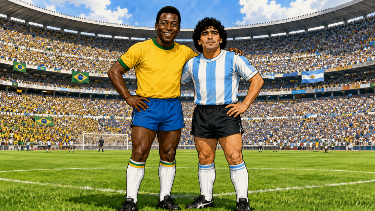 Vì sao Pele và Maradona sẽ được vinh danh trong lễ khai mạc World Cup 2026 trên sân Azteca?